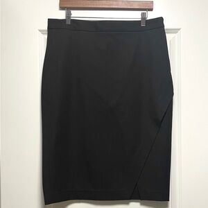 NWT Banana Republic Bi-Stretch Wrap Front Pencil Skirt Cute Classic Black 12